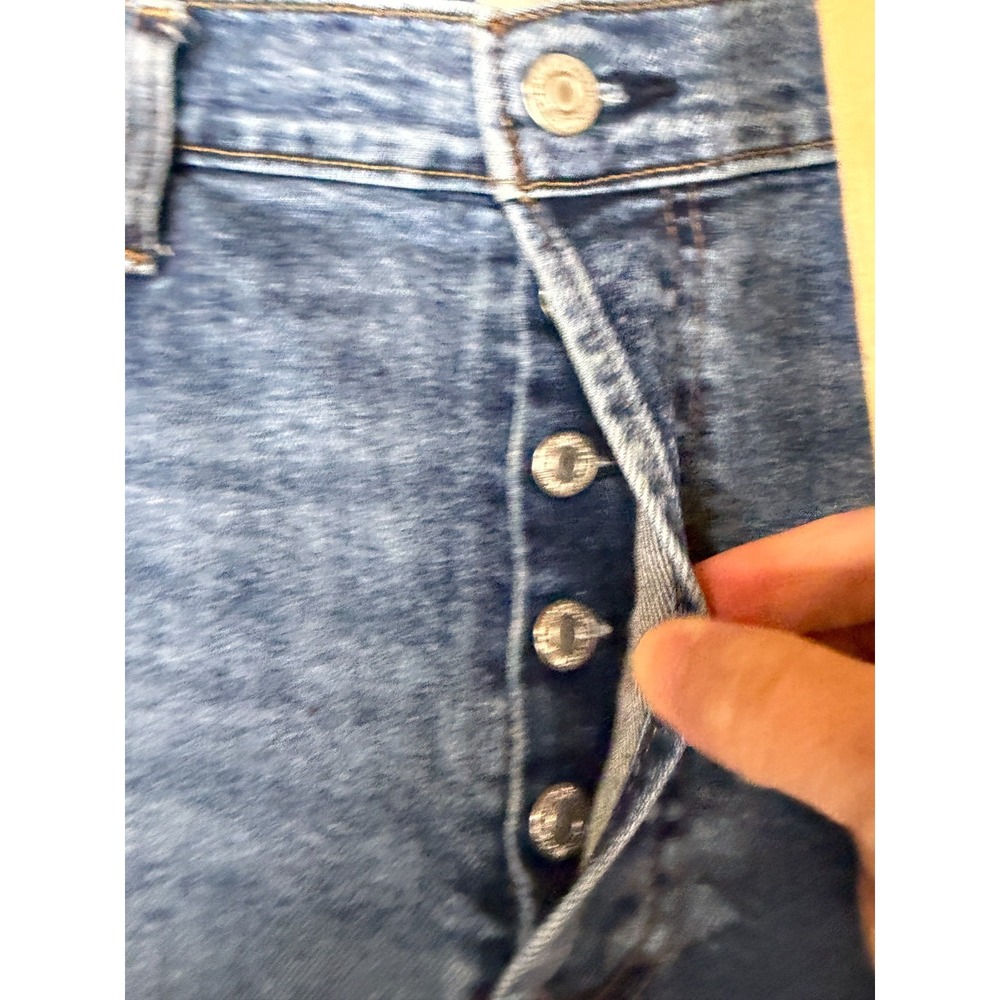 Levis Wedgie Straight Jeans Womens Size 32 Blue Button Fly High Rise Denim - Picture 3 of 10